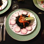 seaweed salad on table