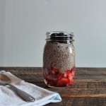 red white and blue chia pudding