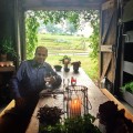 brian in outdoor farmhouse at blue hill stone barns